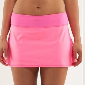 Lululemon Run: Pace Setter Skirt 
Vibrant Pink Skirt size 8